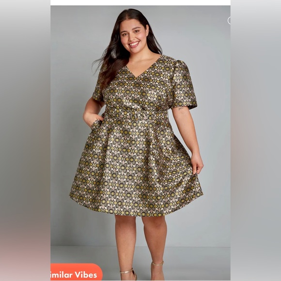 ModCloth Cocktails at Golden Hour Fit and Flair Dress. - Picture 6 of 9